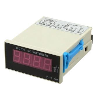 DP-6  2. 20. 200. 600V DC - Цифровой LED вольтметр DC 2/20/200/600В ±0,5%, 220В красный