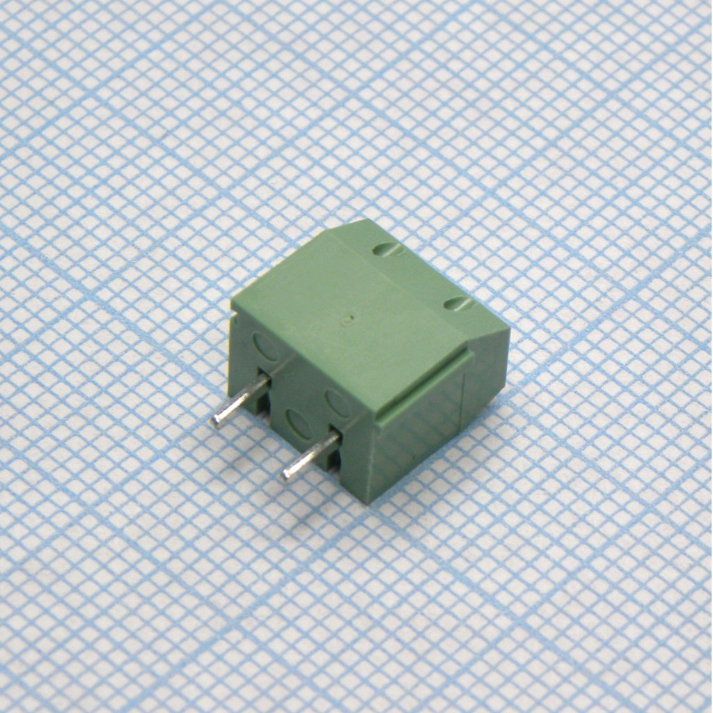 DG306-5.0-02P-14-00A(H) - Винтовой клеммный блок с защитой провода, 2 контакта. Серия DG306-5.0