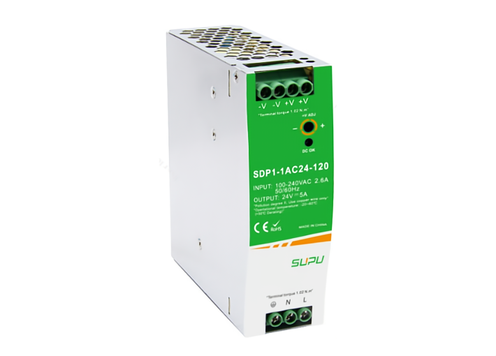 Источник питания SDP1-1AC24-120 - Источник питания, однофазный, 24VDC / 5A, 120W, диапазон входных напряжений: 96 - 264VAC; габариты (мм): 125.2x113.5x40, монтаж: на DIN рейку
