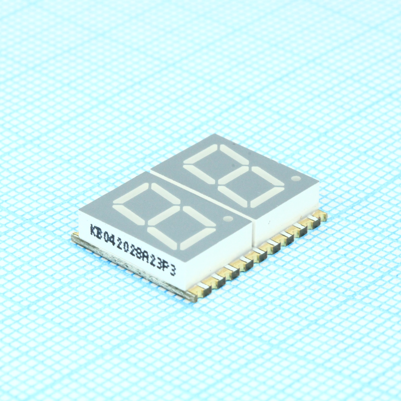 KCDA04-123 - 2-х разрядный сегментный дисплей smd 10,16мм/зеленый/570нм/5,6-11мкд/ОА