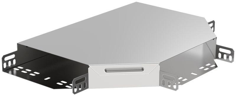 Ответвитель для лотка Т-образ. горизонт. 200х50 с кр. CLP1T-050-200