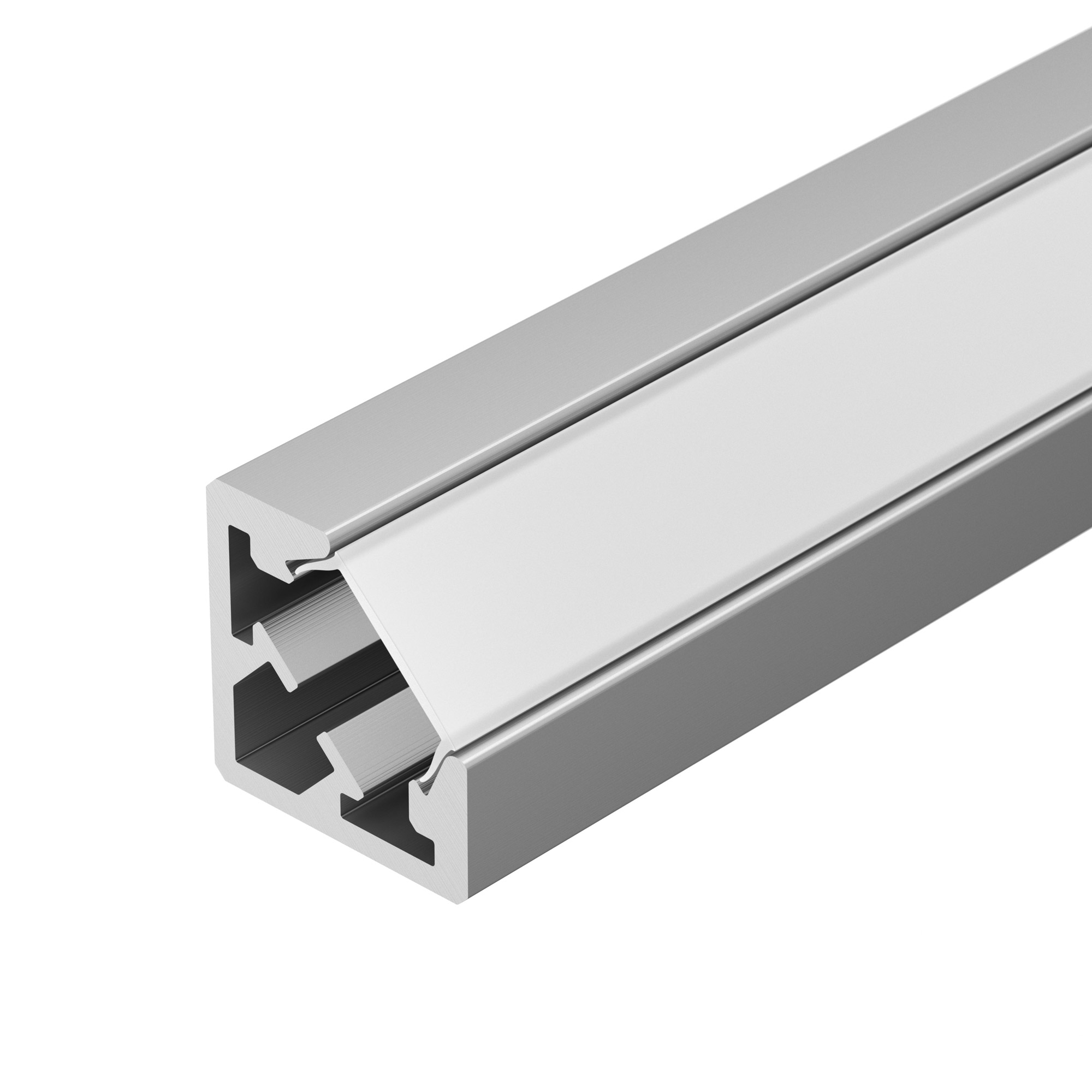 Профиль PDS45-KUB-2000 ANOD 021646 - Алюминиевый анодированный угловой профиль для светодиодных лент и линеек. С пазами для держателей, позволяет строить арт-объекты и объемные конструкции кубической формы. Габаритные размеры (LхWхH): 2000x17,5x17,5 мм. Ш