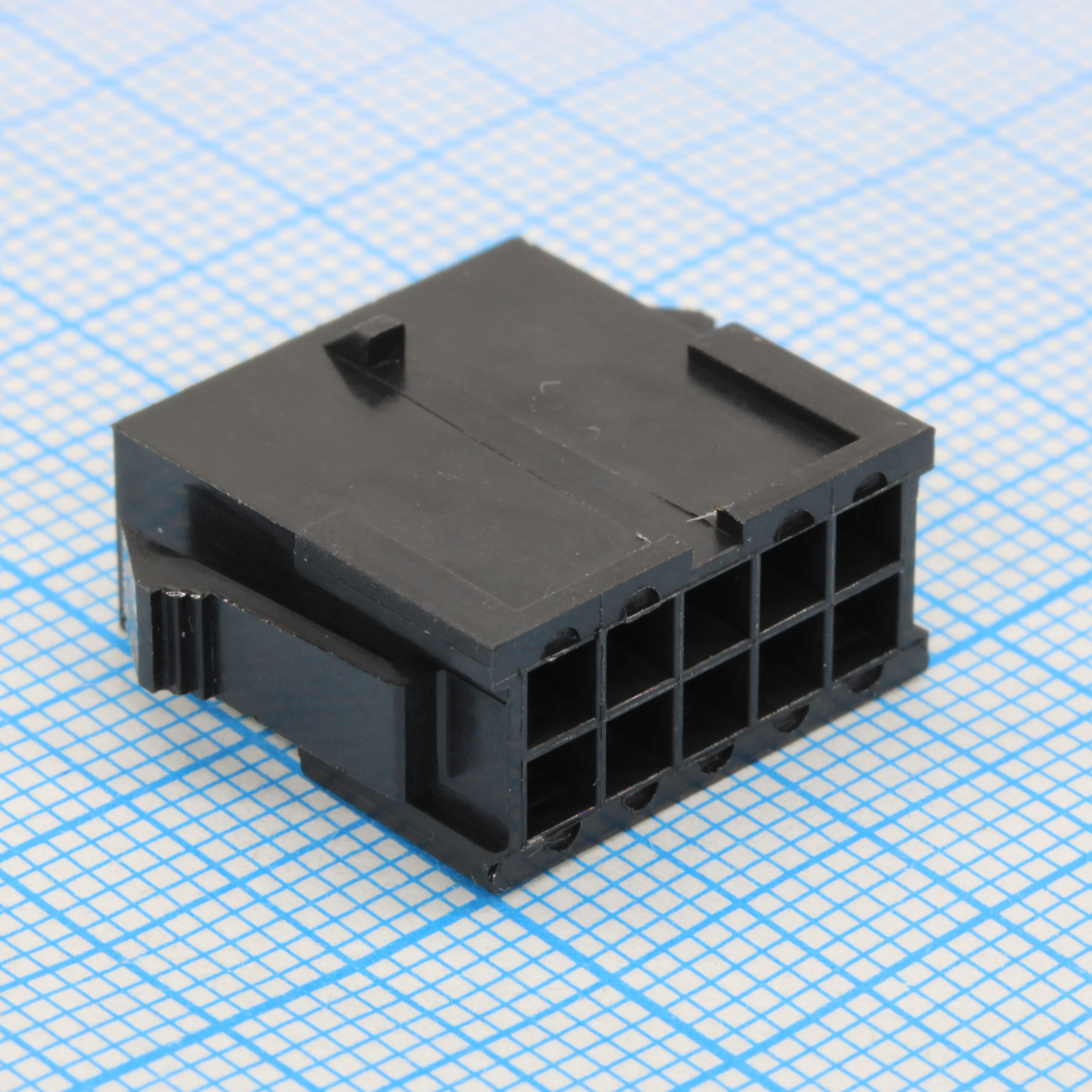 I-DS1073-03-PCB002X05 - Корпус штыревого разъема 2х5 контактов шаг 3мм на кабель