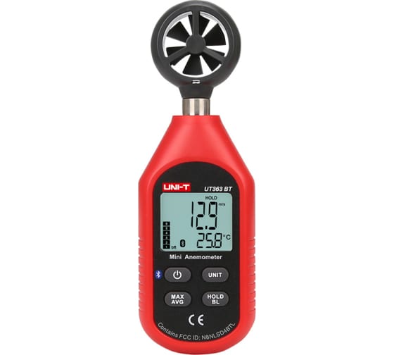 UT363BT - Измеритель скорости и температуры воздушного потока, термоанемометр с Bluetooth