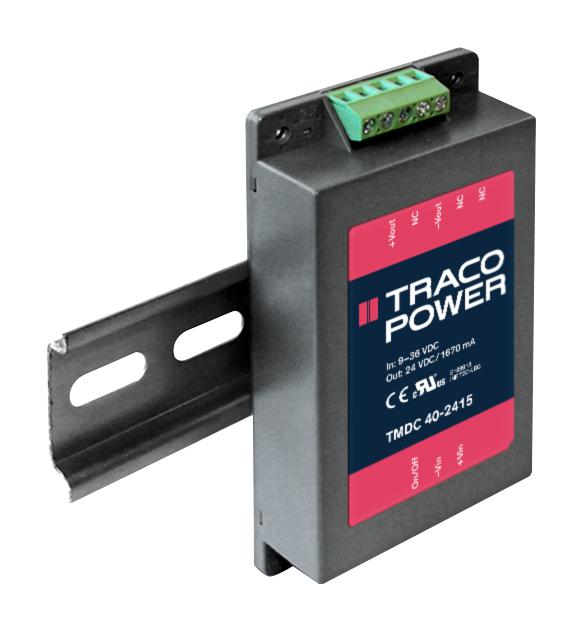 TMDC 40-2412 - Преобразователь DC-DC на шасси модульный вход 24В выход 12V 3.33A 40Вт 8-выводов