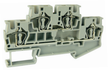 Этажная клемма UJ5-4/2-2 - Этажная клемма, тип фиксации провода: пружинный, номинальное сечение: 4 мм кв., 32A, 500V, ширина: 6,2 мм, цвет: серый, DIN 35