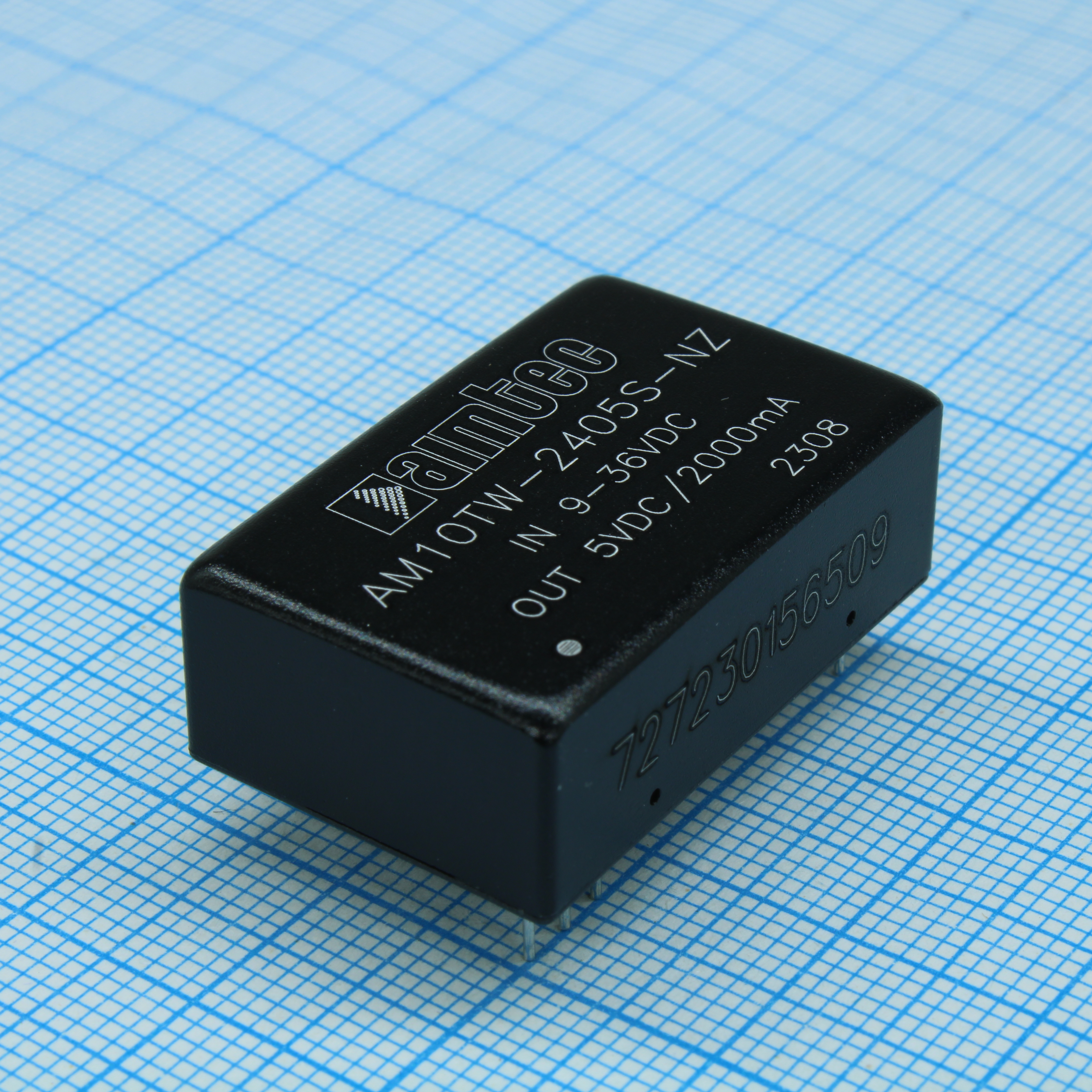 AM10TW-2405S-NZ - DC/DC, 10Вт, вход 9…36В, выход 5В/2А, изоляция 1500В DC, КПД 88%, до 1000мкФ, DIP24, 32x20x10.8мм, -40…85°C, металл
