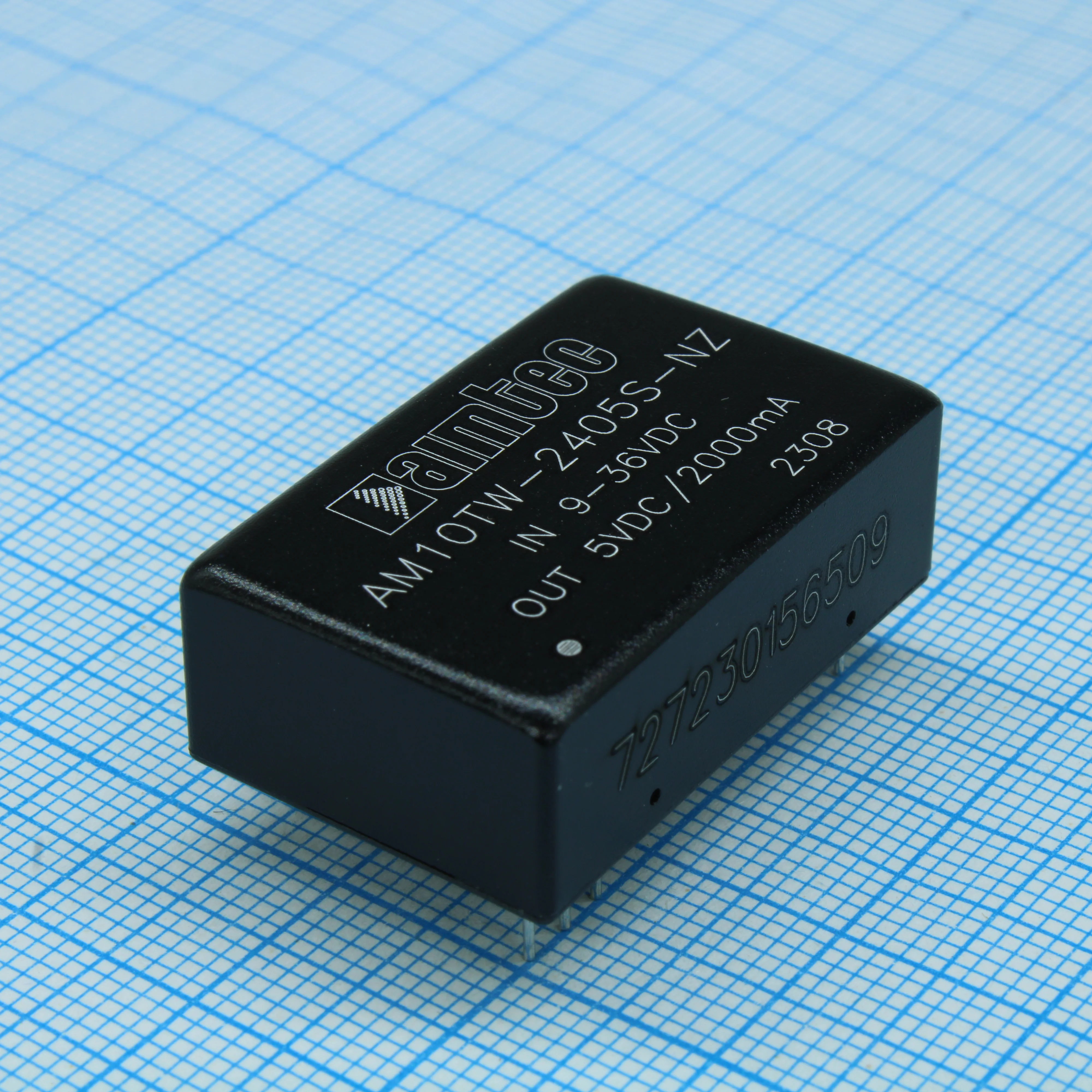 AM10TW-4812S-NZ - DC/DC преобразователь 10 Вт  вход 18~75 В  выход 12 В  0.833 А  -40~85 °С , дерейтинг при 71 °С  изоляция 1500 VDC  MTBF:1000000 ч  КПД 87 % не более 470 мкФ   DIP24,   20x32x10.8 мм  14 г   350 кГц  защита от КЗ