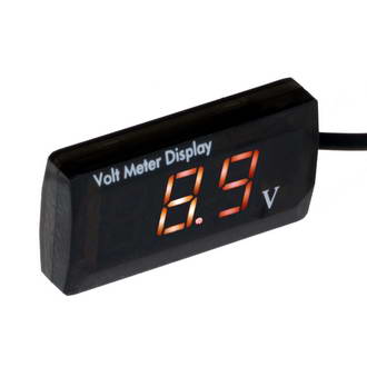 DMS-504 - Цифровой LED вольтметр DC 5-150В, QH-5729, красный, в комплекте держатель