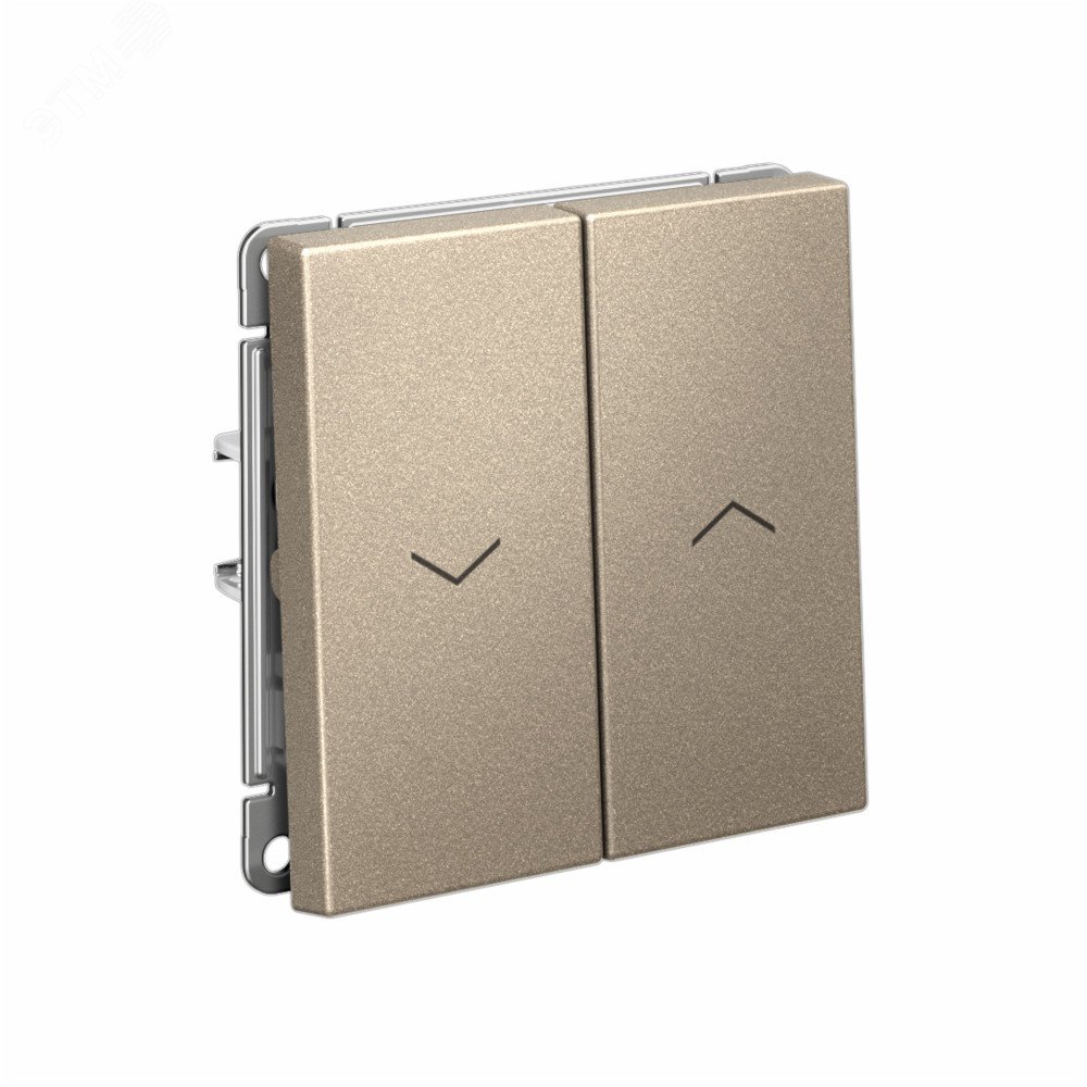 ARTGALLERY 2-клавишный выключатель для жалюзи, 2х сх.4, 10А, механизм, шампань GAL000519
