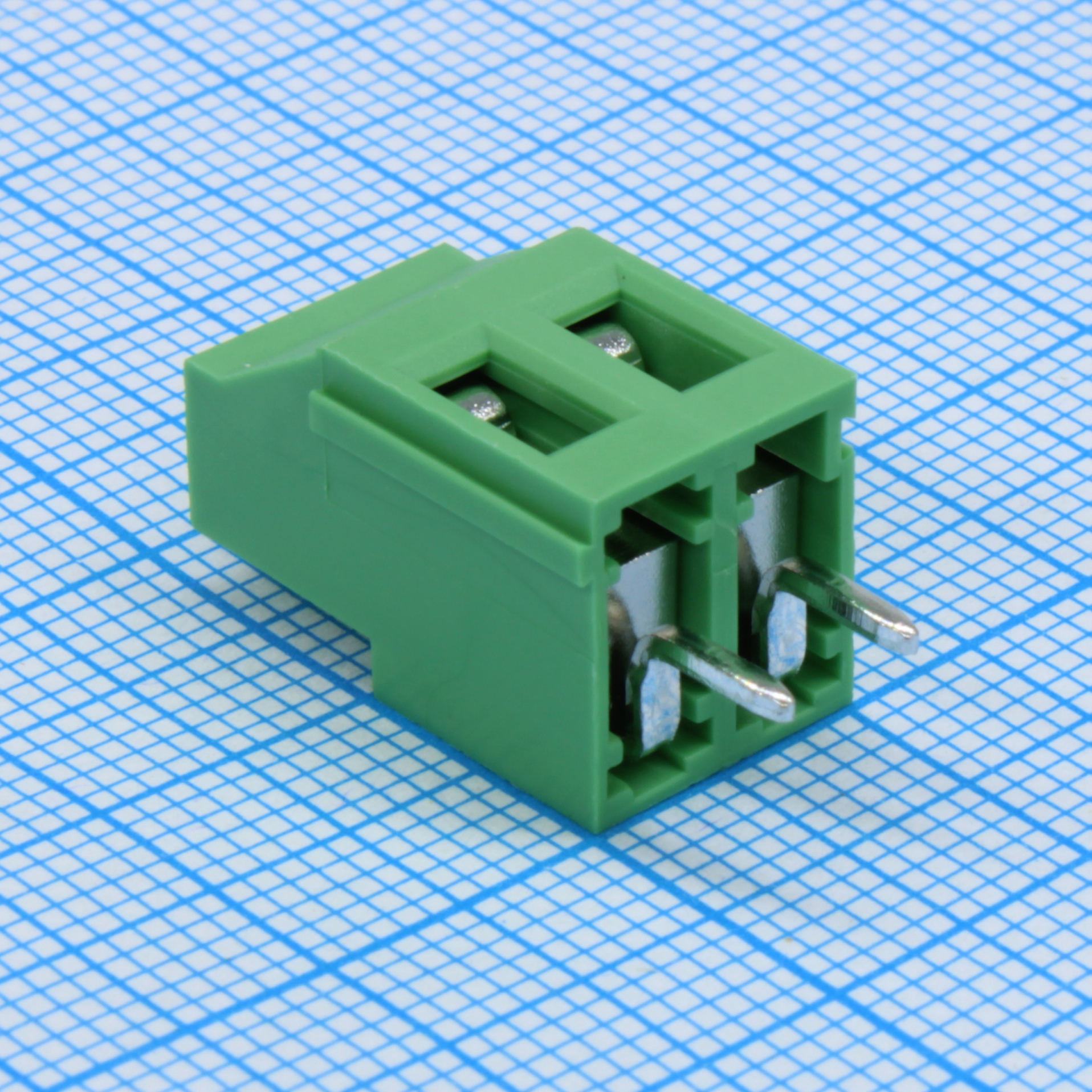 DG130-5.08-02P-14-00A(H) - Винтовой клеммный блок c рельефной обоймой, 2 контакта. Серия DG130-5.08
