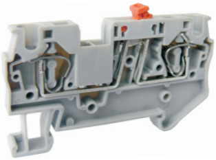 Клемма с ножевым размыкателем UJ5-4SK - Клемма с ножевым размыкателем, тип фиксации провода: пружинный, номинальное сечение: 4 мм кв., 20A, 500V, ширина: 6,2 мм, цвет: серый, тип монтажа: DIN 35