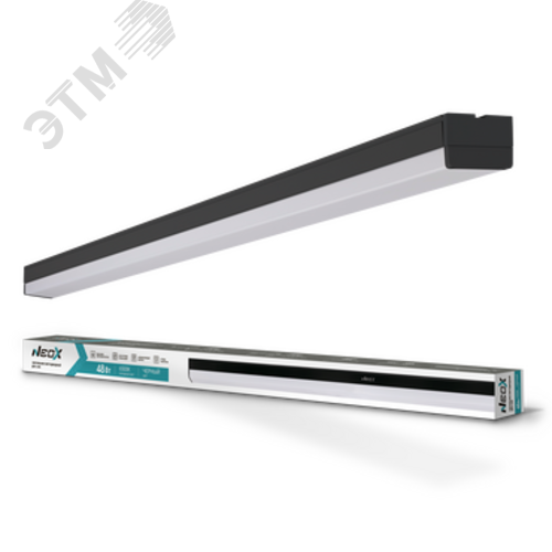 Светильник светодиодный ДБО-LINE 48Вт 6500К IP40 4800лм 100лм/Вт 230В черн. 4690612037769