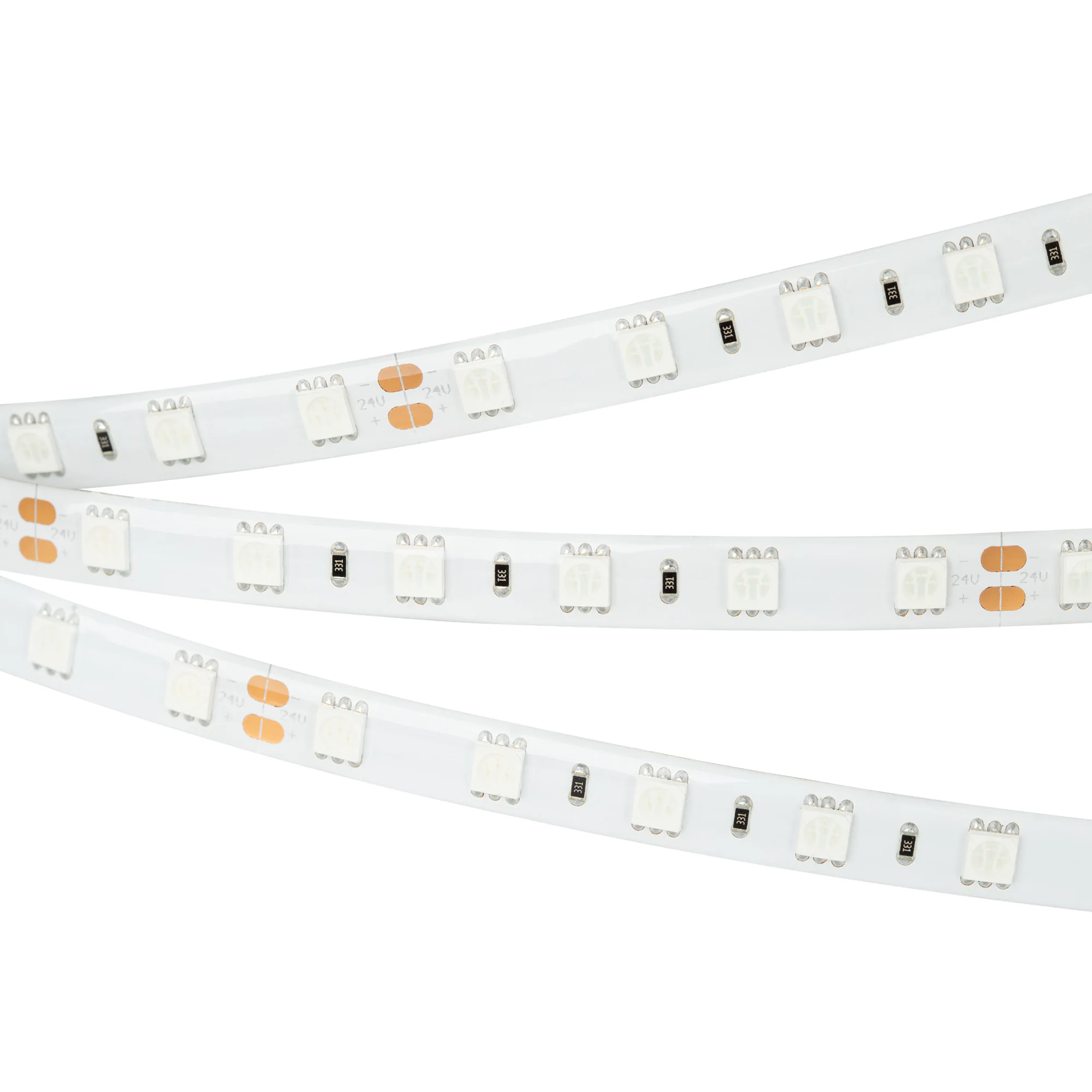 Лента RTW 2-5000SE 24V Green 2x (5060, 300 LED, LUX) 016505 - Поставка под заказ от 1000 м. Герметичная лента IP65 (силиконовое покрытие), светодиоды smd 5060, 60шт/м (300шт на 5м), белая плата 10мм, скотч 3М. Цвет ЗЕЛЁНЫЙ. Питание 24V, мощность 14.4 Вт/м