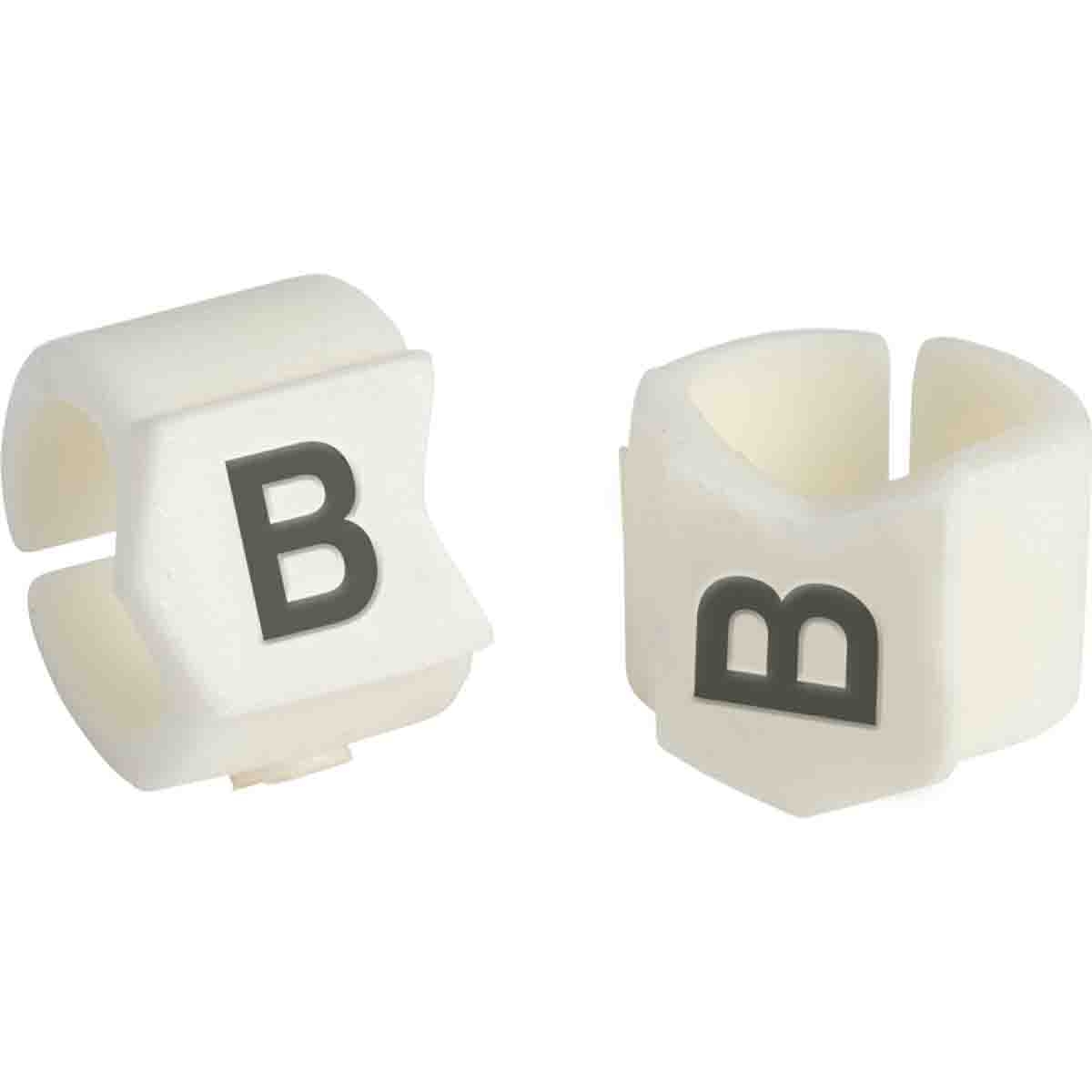 brd133411 - SCN-23-B клипсы белые, 50шт/упак, для провода 5,9-8,5мм диаметра, легенда B