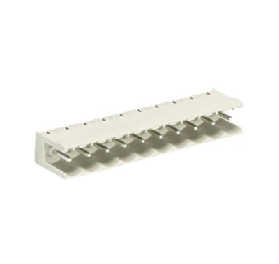 Вилка Wiecon 8113 S / 10 W OB GR OF - Вилочный разъем, горизонтальный, без боковых стенок, на плату, шаг 5 мм, 10 полюсов, фиксация на плате пайкой, 400V, 12А, без маркировки, цвет: серый, серия 8113 S WOF