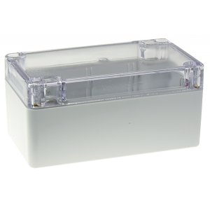 G205C - Герметичный корпус из поликарбоната с прозрачной крышкой, IP65, светло-серый