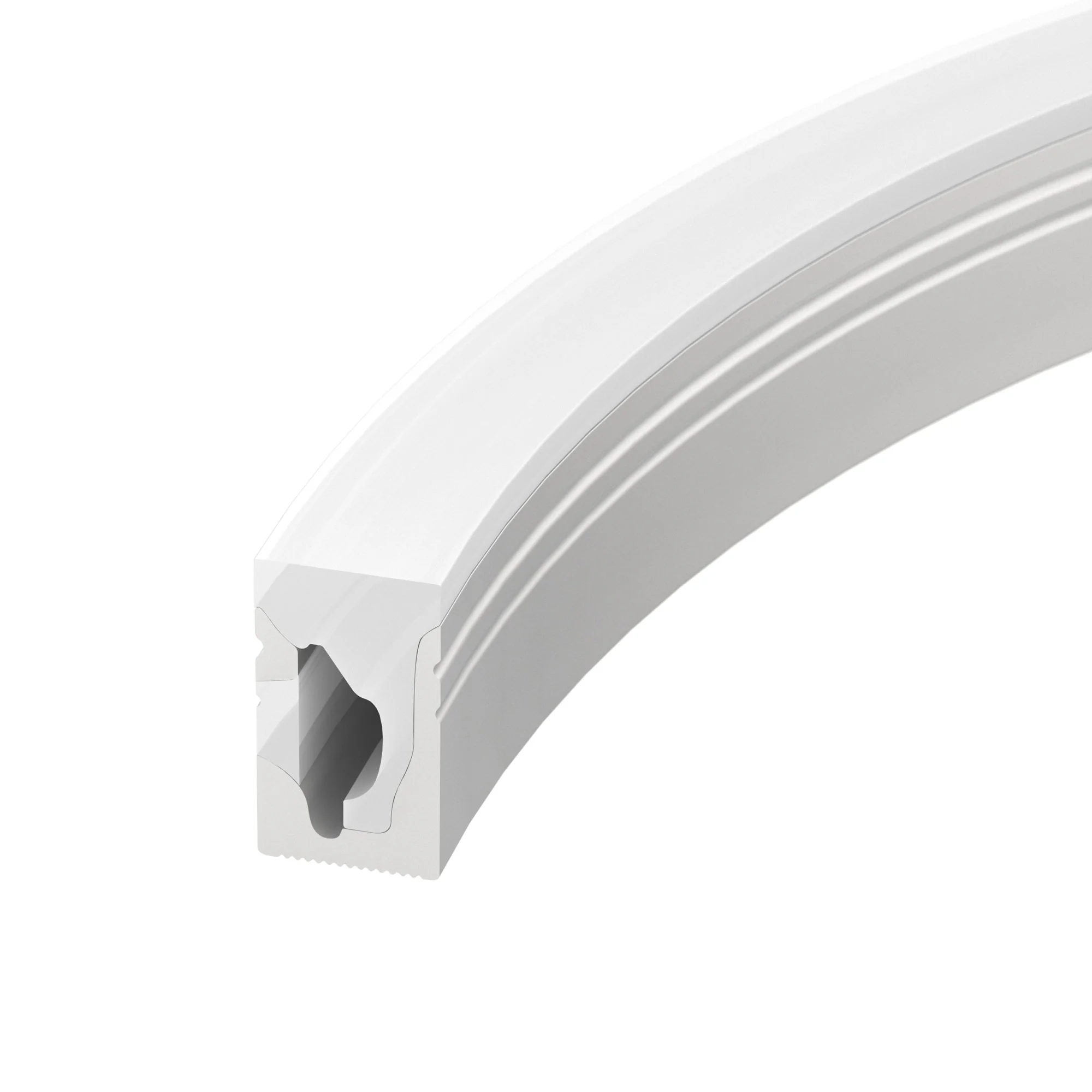 Силиконовый профиль WPH-FLEX-1018-SIDE-S10-20m WHITE 041089 - Цельнолитой силиконовый гибкий профиль, белый матовый. Габаритные размеры 20000х10х18 мм. Горизонтальный изгиб SIDE, минимальный радиус изгиба 30 мм. Для установки во влажных помещениях необход