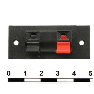 10-0031 / 21*52 MM - Зажим акустический, 2 клеммы, размеры 54х20х17мм