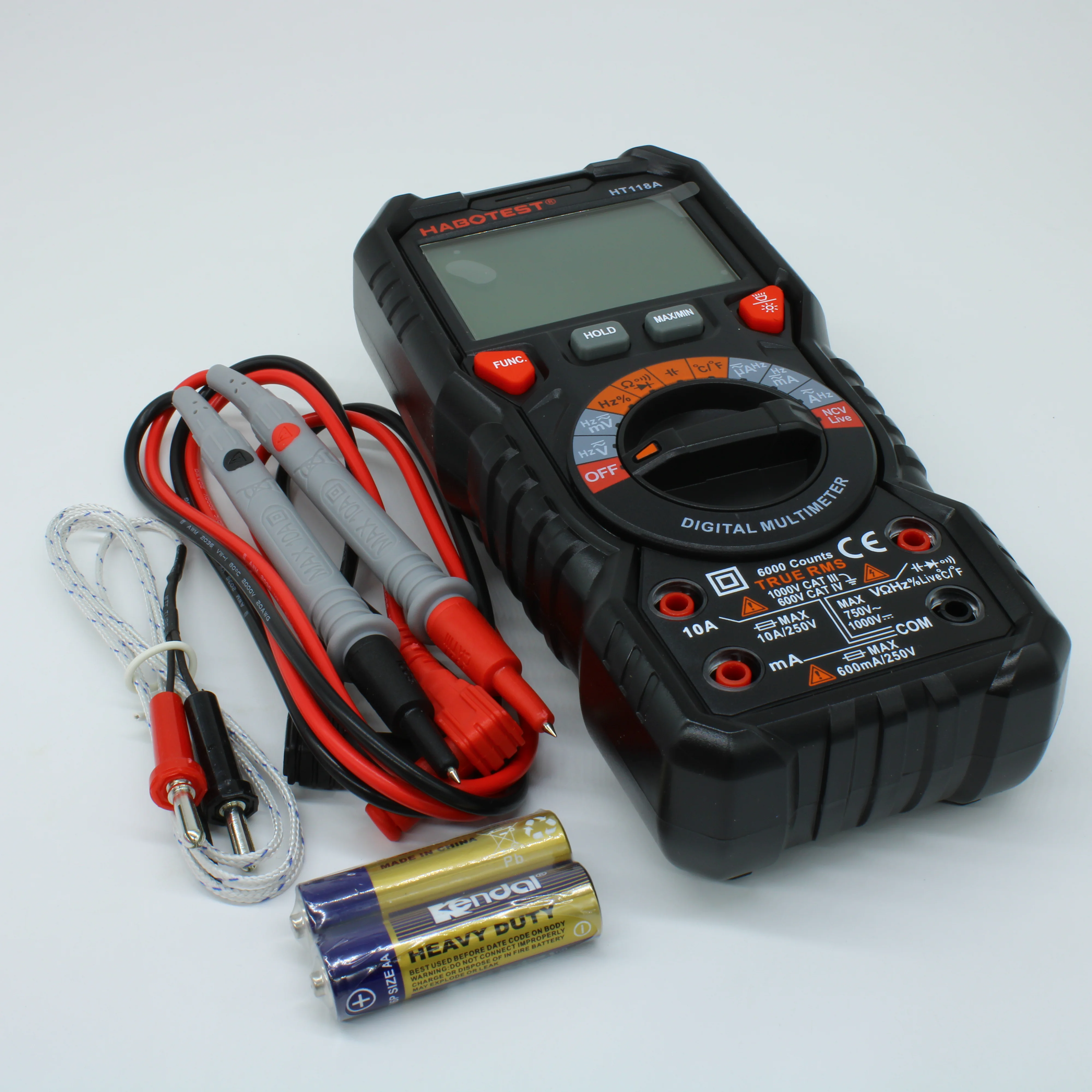 HT118A - Мультиметр с двойным дисплеем, автомат с True RMS, NCV