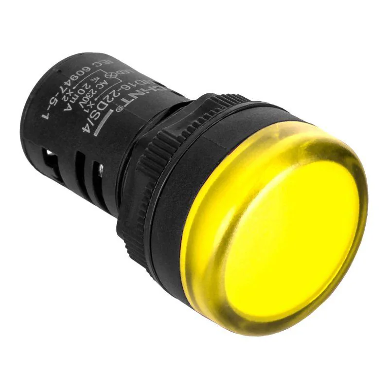 Индикатор ND16-22DS/4 желт. AC 230В CHINT 593150 - Лампа сигнальная d22-230V желт