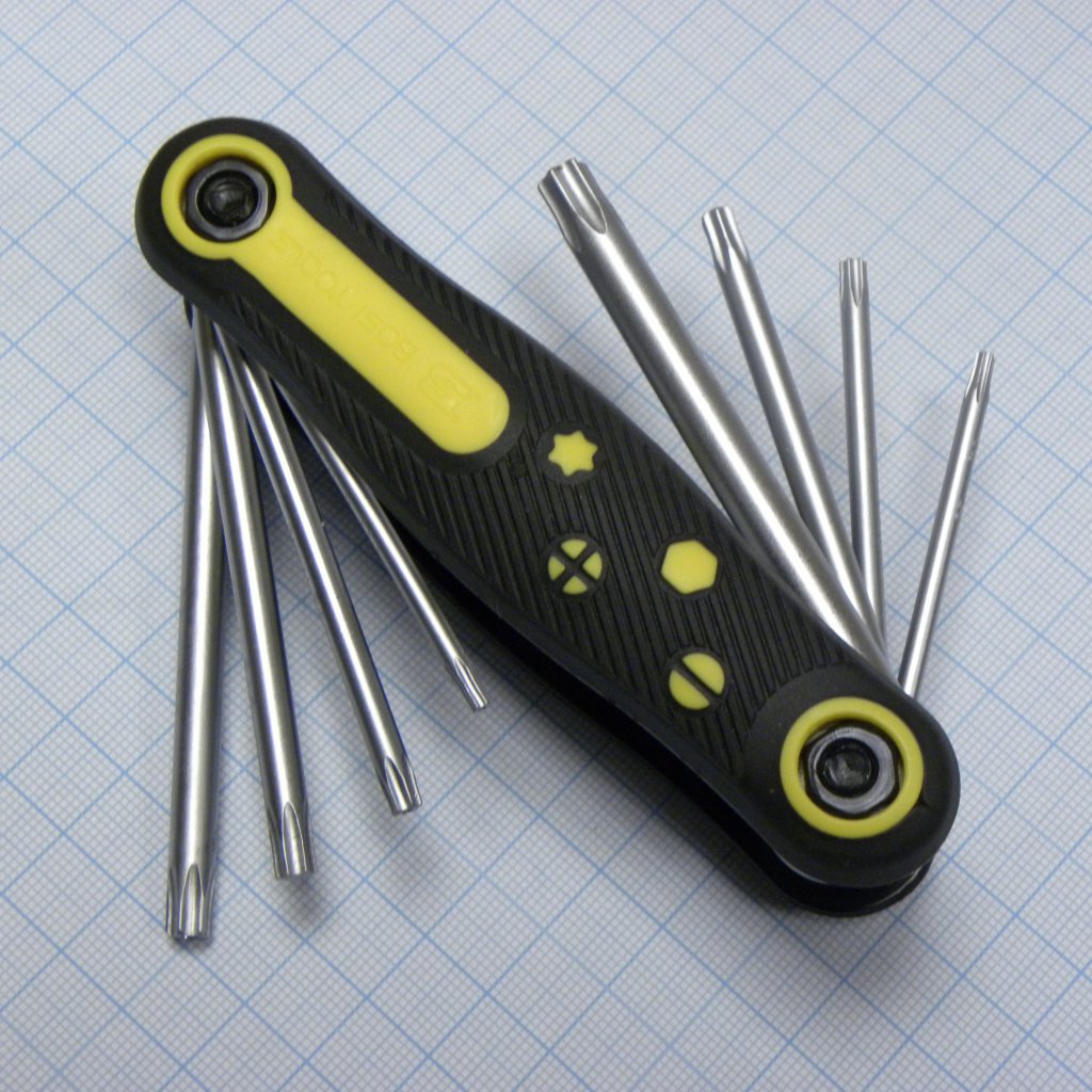 Набор ключей BS420981 - Складной,отвертки TORX звездочка.  T9. T10. T15. T20. T25. T27. T30. T40