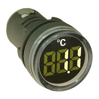 DMS-241 - Цифровой LED термометр -20+199°C, AD16-22TM, белый, установка на панель в отв d=22мм