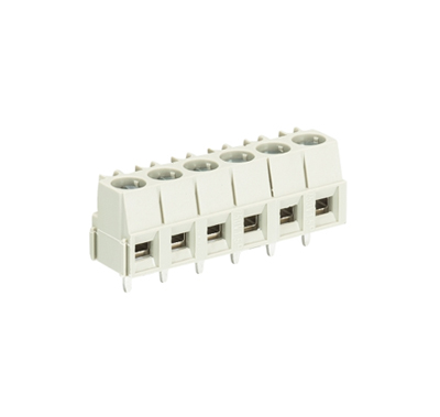 Клемма Wiecon 8192 / 6 OB - Клемма на печатную плату, подвод кабеля сбоку, 6 полюсов, шаг: 5,00 мм, винтовая фиксация провода, без маркировки, 300V, 10A, цвет: серый, серия 8192