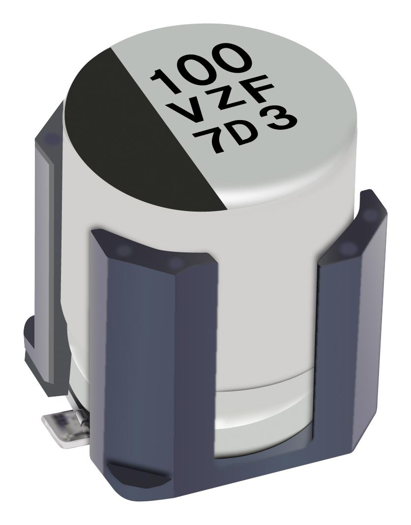 EEHZF1J560V - Конденсатор алюминиевый  полимерный гибридный 56мкФ 63В ±20% (10 X 10.5мм) для поверхностного монтажа 0.03Ом 840мА 1000час 150°C автомобильного применения лента на катушке