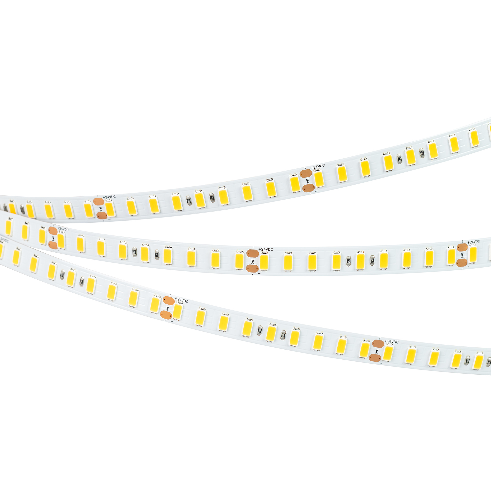 Лента ULTRA-C126-10mm 24V Warm3000 (14.4 W/m, IP20, 5630, 5m) 040222 - Светодиодная лента ULTRA-C126, открытая IP20. Светодиоды 5630, 126 шт/м (630 шт на 5 м), белая плата, ширина 10 мм, скотч 3M. Цвет ТЁПЛЫЙ 3000 K, цветопередача CRI>80, угол 120°. Питан