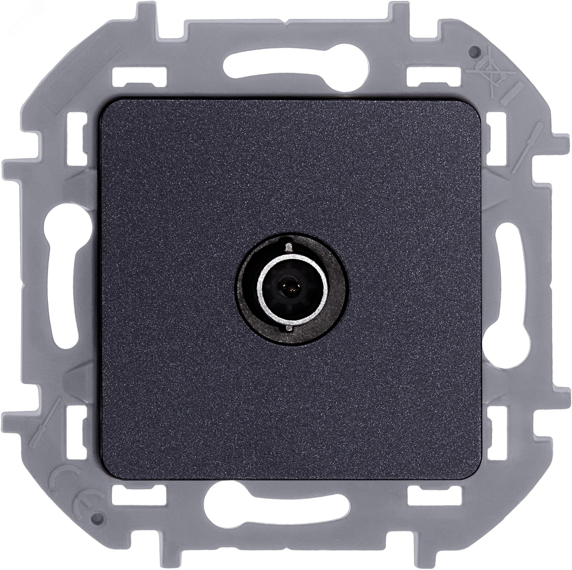 Розетка телевизионная TV Inspiria 2дБ 0-2400мГц с топологией "звезда" механизм антрацит Leg 673853