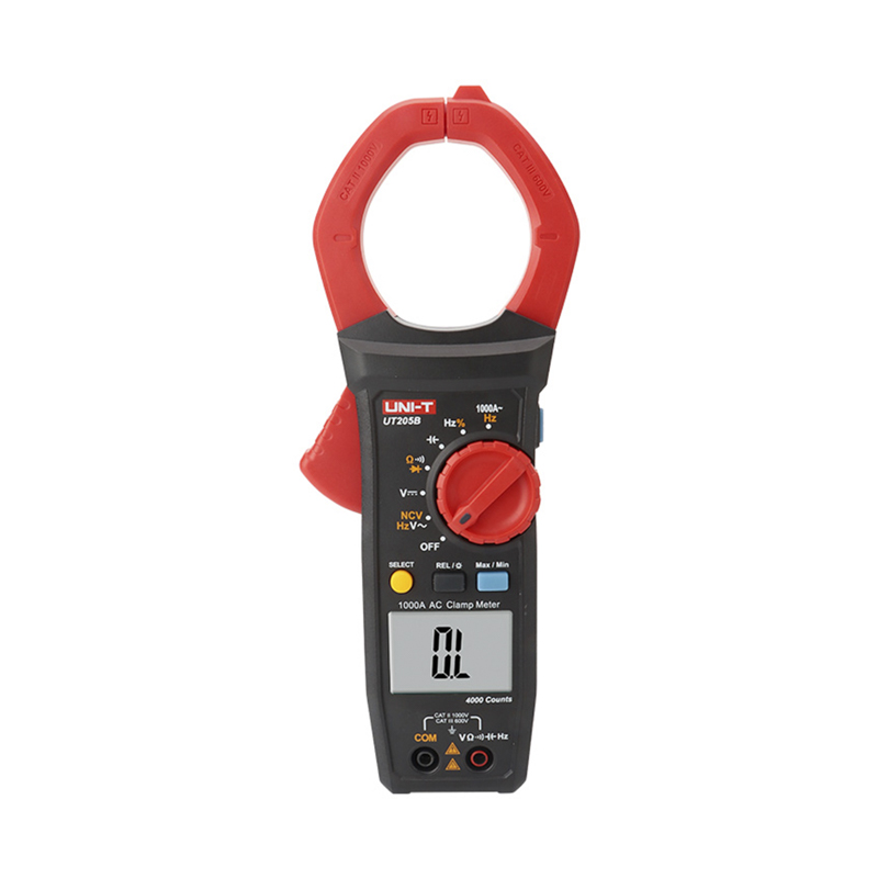 UT205B - Токоизмерительные клещи, 1000В, 1000А, 40МОм, NCV, емкость, частота