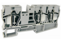 Проходная клемма UJ5-16/1X2E - Проходная клемма, 3 точки подключения в клемме, серия E, тип фиксации провода: пружинный, номинальное сечение: 16 мм кв., 90A, 800V, ширина: 12,2 мм, цвет: серый стандарт GB/T14048.1, тип монтажа: DIN 35