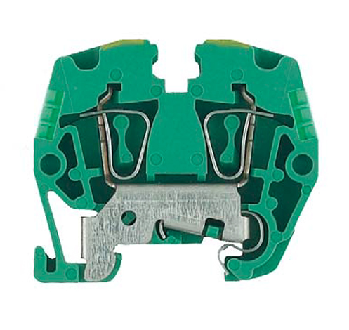 Клемма заземл. WKMF 2.5 SL/15 - Заземляющая клемма, тип фиксации провода: пружинный, номинальное сечение: 2,5 мм кв., 500V, ширина: 5 мм, цвет: желто-зеленый, тип монтажа: DIN 15