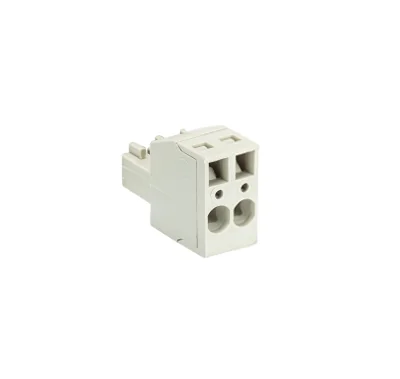Розетка Wiecon 8513 BFK/ 2 TOP OB - Розеточный разъем, прямой, на кабель, шаг 3,5 мм, 2 полюса, номинальное сечение: 1,5 мм кв., пружинная фиксация провода, 250V, 8А, без маркировки, цвет: серый, серия 8513 BFK