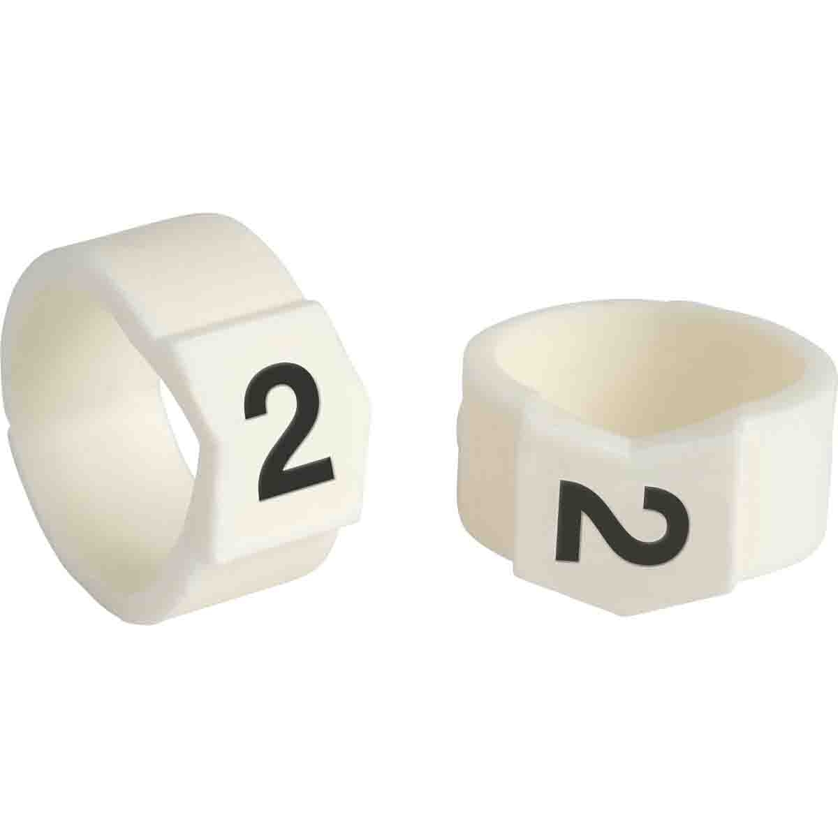 brd133702 - SCN-61-2 клипсы белые, 50шт/упак, для провода 15,1-19,0мм диаметра, легенда 2