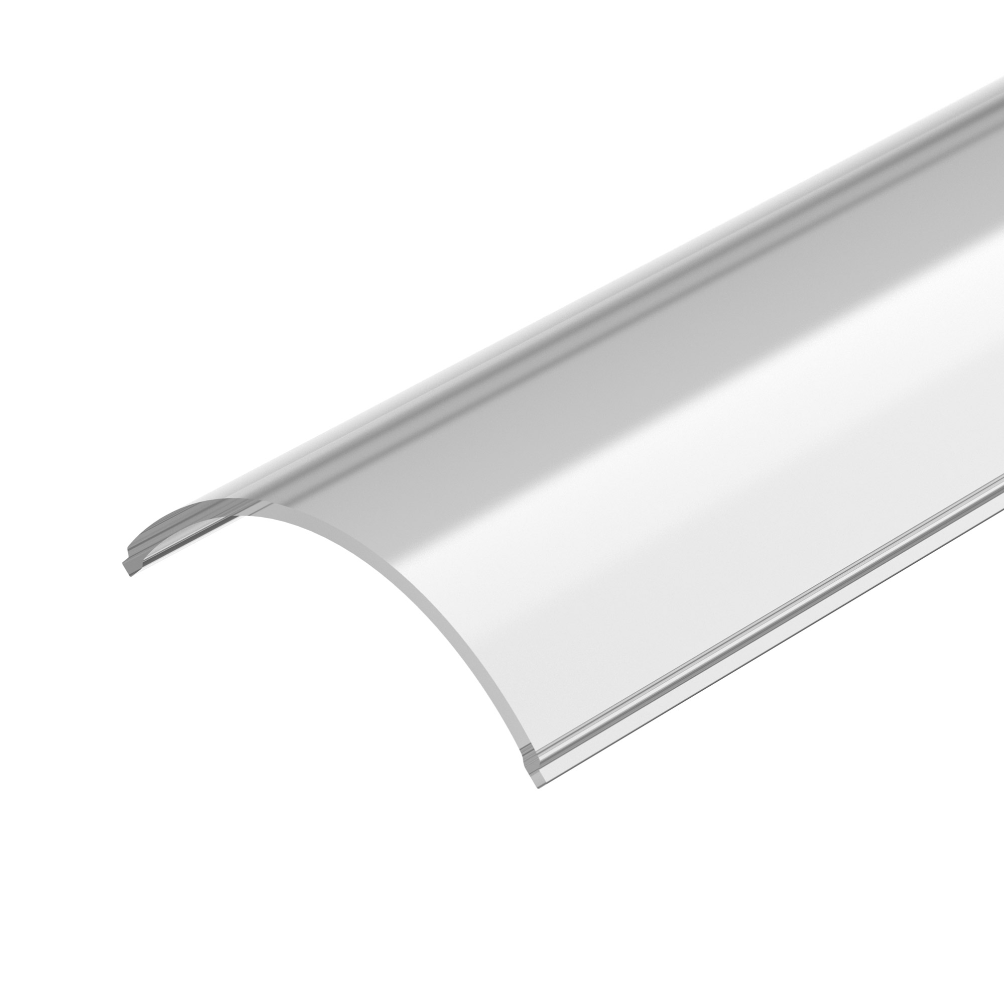 Экран ARH-KANT-H30-2000 Round Clear-PM 016583 - Прозрачный экран PMMA для профиля KANT-H30. Полукруглый, длина 2000мм. Цена за 1м.