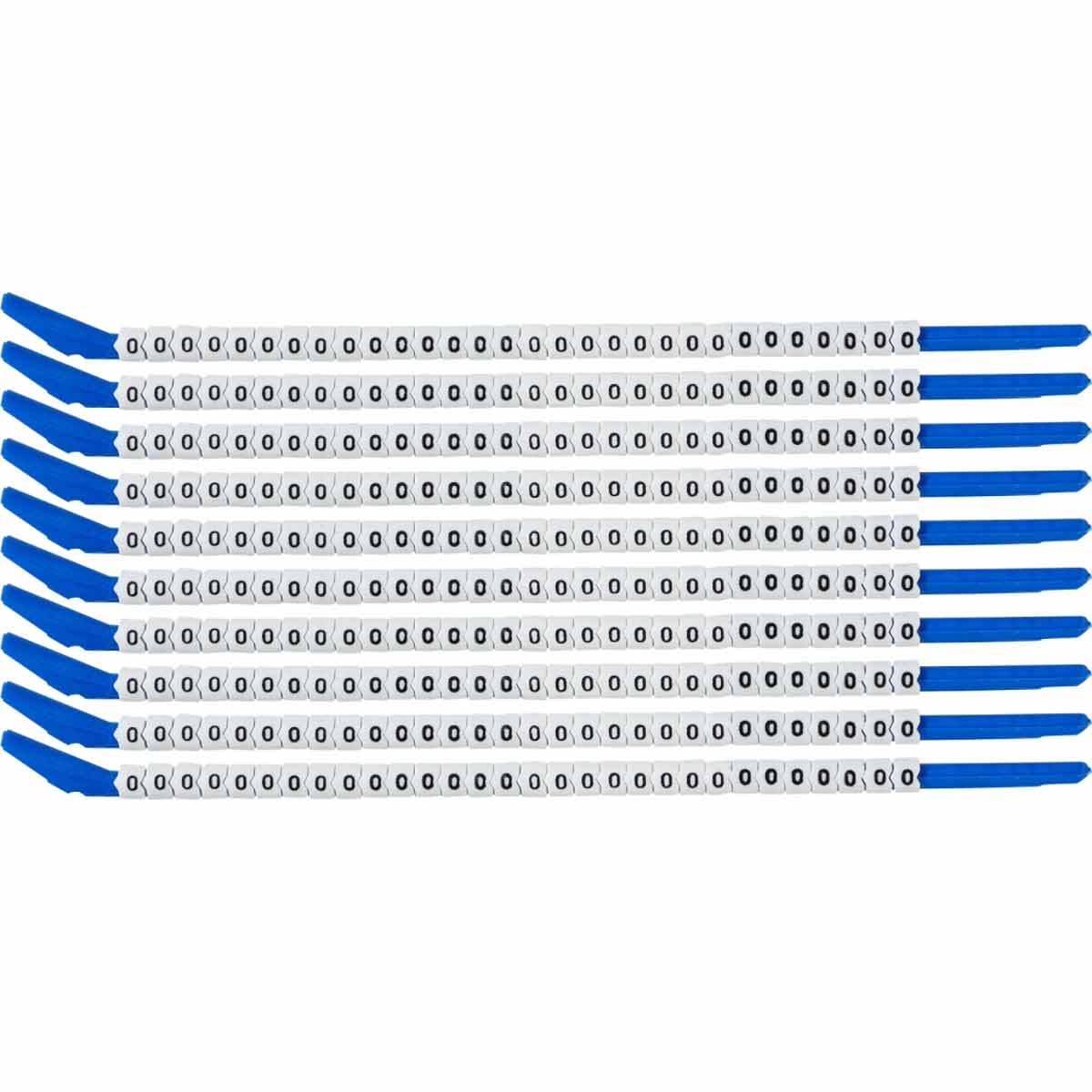 brd133224 - SCN-13-O-CAP клипсы белые, 300шт/упак, для провода 3,4-3,8мм диаметра, легенда O