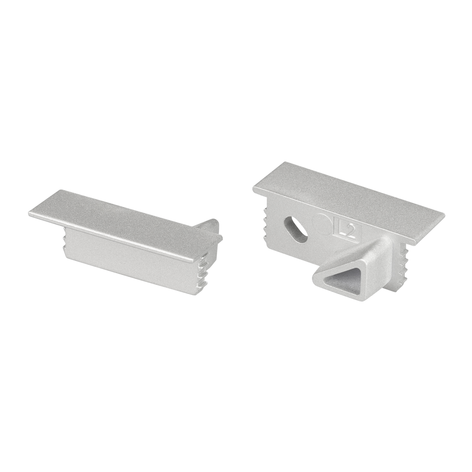 Заглушка SL-BEVEL 031126(1) - Пара заглушек для профиля SL-BEVEL арт. 031120(1). В комплекте 2 заглушки, одна с отверстиеми одна без.