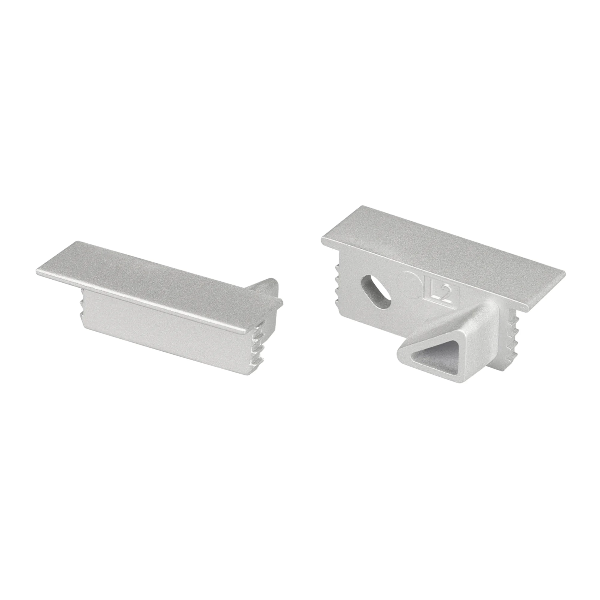 Заглушка SL-BEVEL 031126(1) - Пара заглушек для профиля SL-BEVEL арт. 031120(1). В комплекте 2 заглушки, одна с отверстиеми одна без.