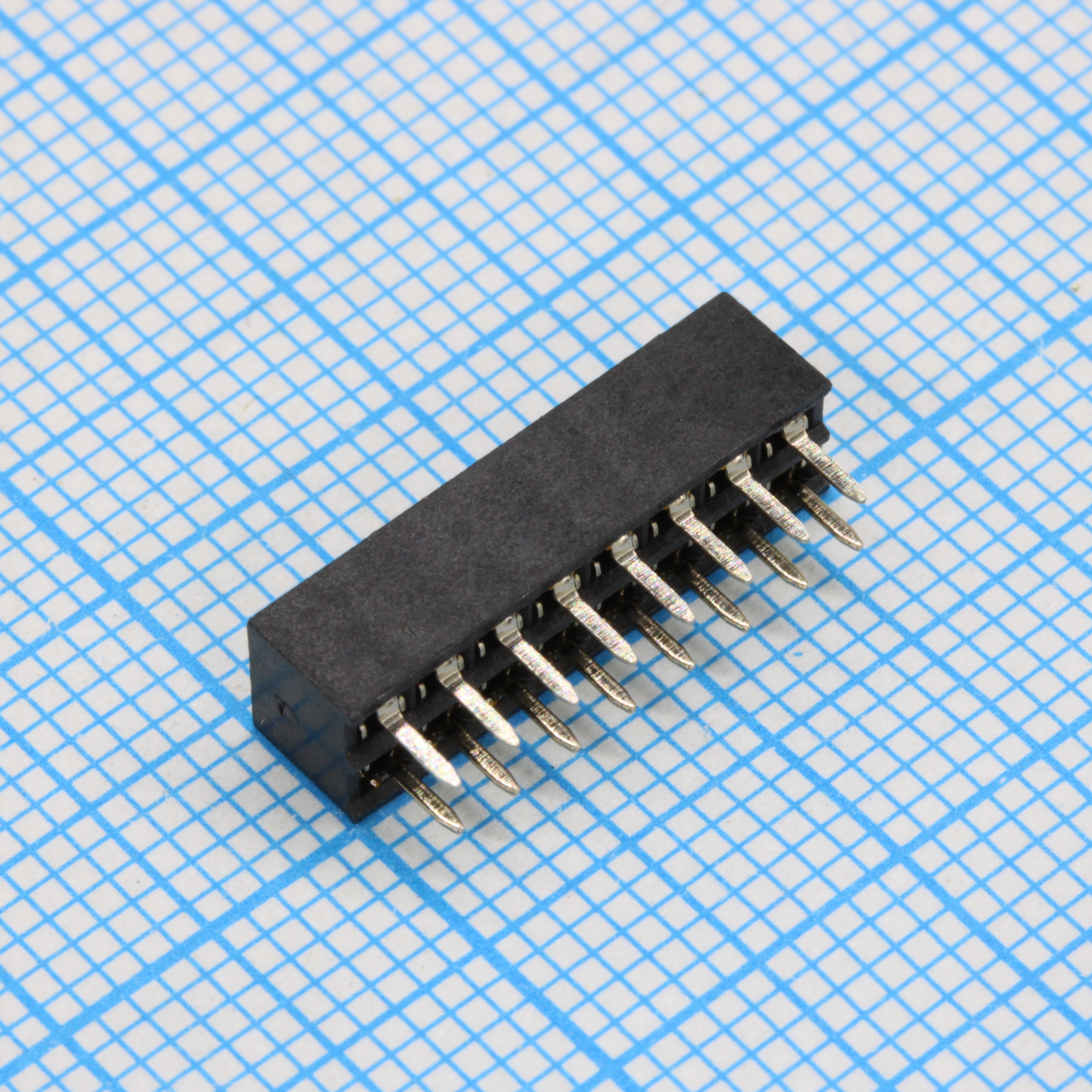 DS1026-05-2X8S8BV - Гнездо на плату 2x8 конт., шаг 2.00мм, высота 4.3мм, позолоч.