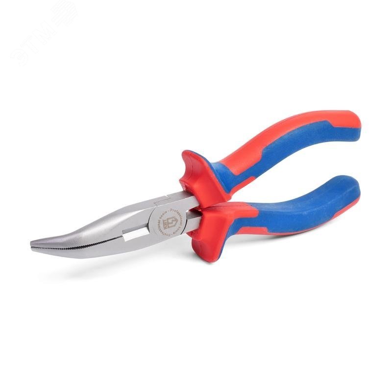 Длинногубцы изогнутые 160 мм серия Мастер - для проведения слесарно-монтажных работ, захват и удержание плоских и круглых деталей