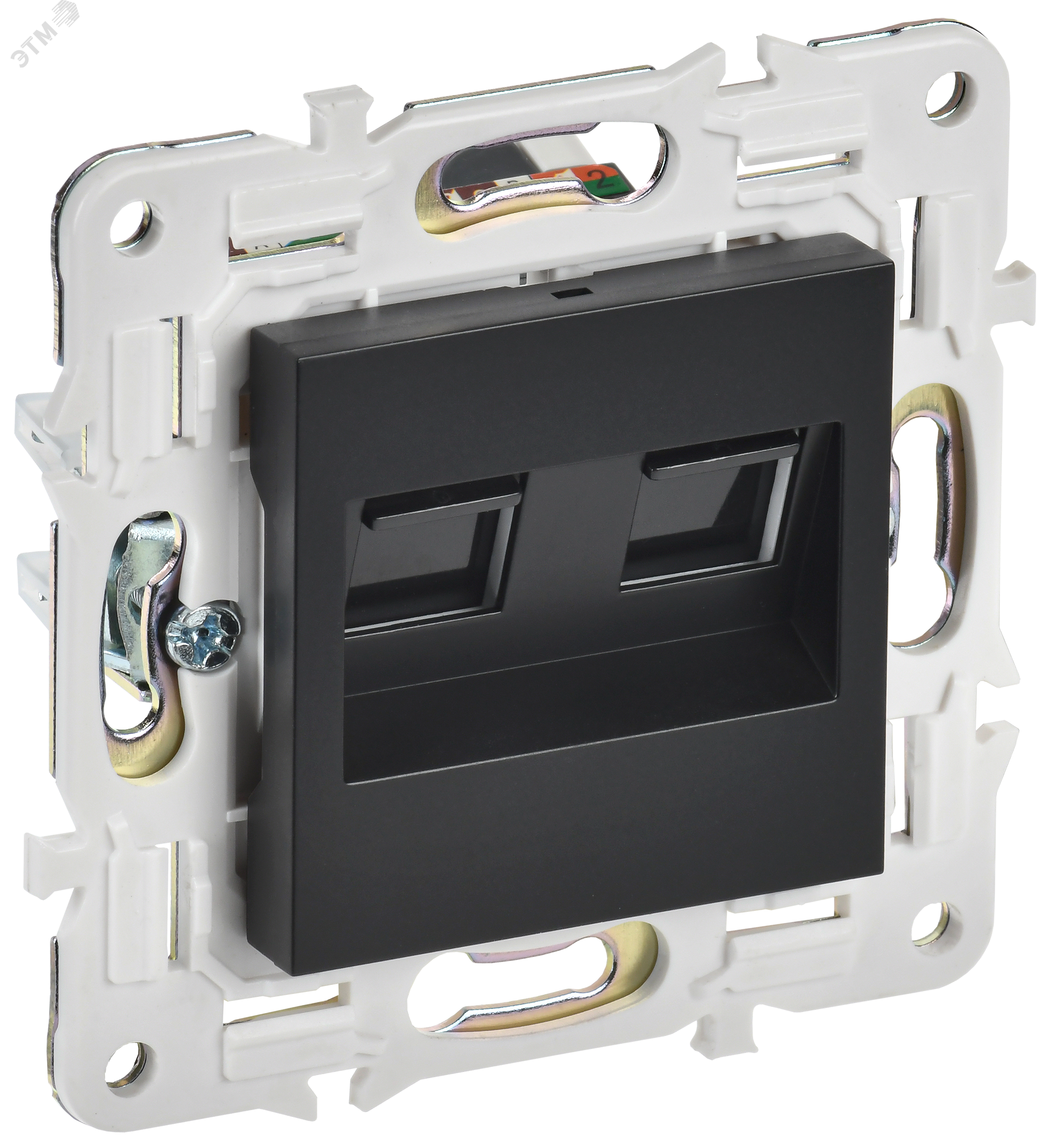 SKANDY Розетка компьютерная двойная RJ45 кат.5E SK-K03Bl черный IEK SK-K20-1-K02