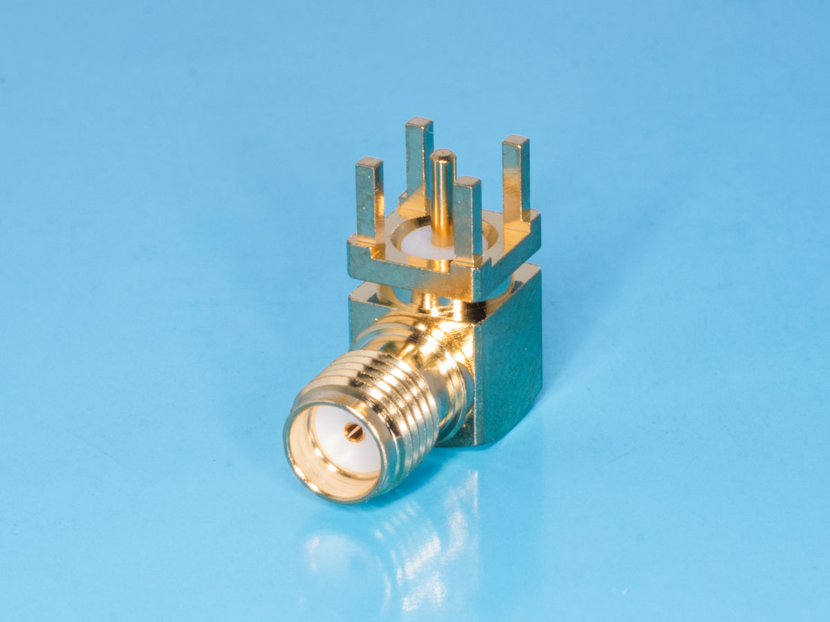 SMA-JR - Разъем SMA гнездо на плату, прямой угол