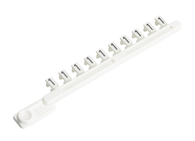 Шильдик 9704 A/1 B - Гребенка составных шильдиков, 10 шильдиков, нанесенные знаки: 1,1, ... ,1