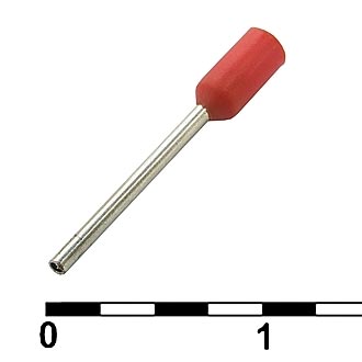 DN00208 RED (0.75X8MM) - Наконечник на кабель DN00208, красный, 0.75x8 мм