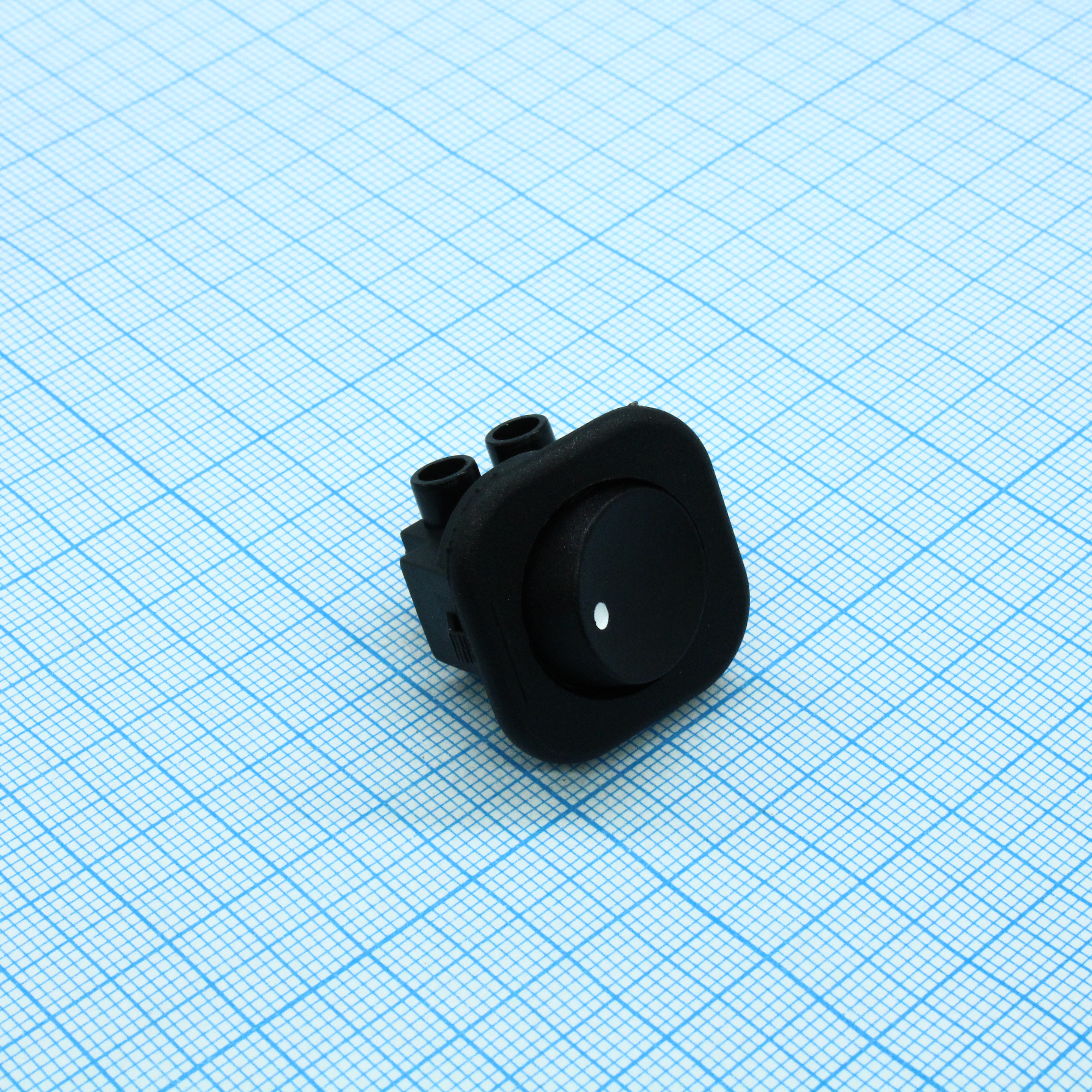 RS-101-7C      on-off - Клавишный переключатель RS-101-7C, ON-OFF, черный