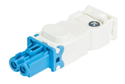 Разъем GST15I2S B1 ZF1WW BL02 - Розеточный разъем на кабель диам. 3,4 - 5,5 мм, 2 полюса, SELV, винтовая фиксация, номинальное напряжение: 50V, номинальный ток: 16A, цвет корпуса: белый, цвет контактной вставки: синий, серия gesis GST15i2