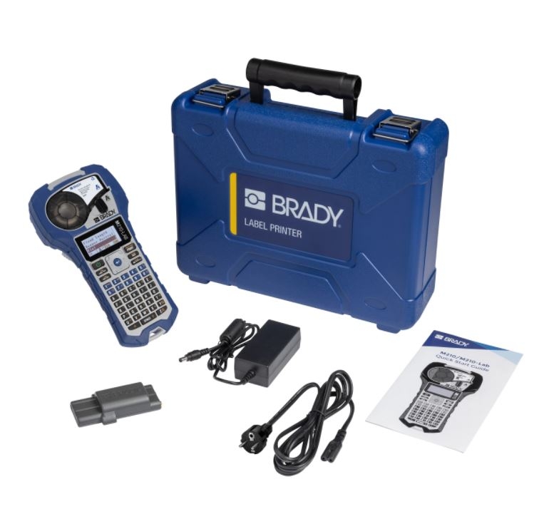 brd311319 - Принтер BRADY M210-LAB-kit (Eng). Лабораторный комплект: жесткий кейс с принтером M210-LAB (Eng), литий-ионный аккумулятор, шнур питания, быстрый старт, картридж M21-750-7425