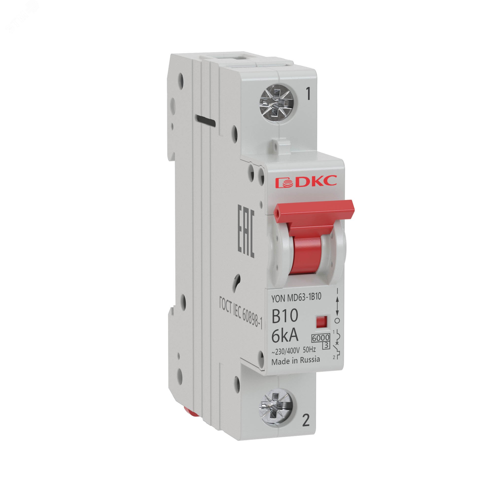 Автоматический выключатель модульный YON MD63 1P 20А C 10kA MD63-1C20-10